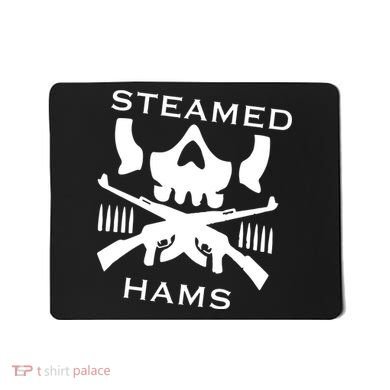 Steamed Hams Skull Guns Mousepad