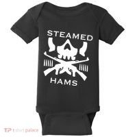 Steamed Hams Skull Guns Baby Bodysuit thumb 0