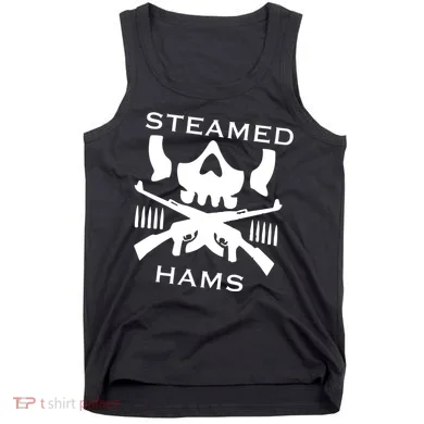 Steamed Hams Skull Guns Tank Top