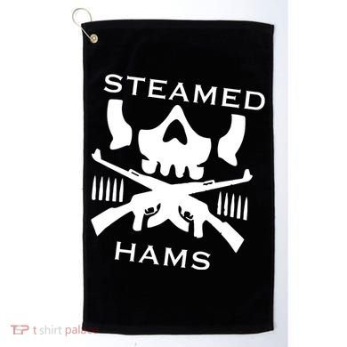 Steamed Hams Skull Guns Golf Towel