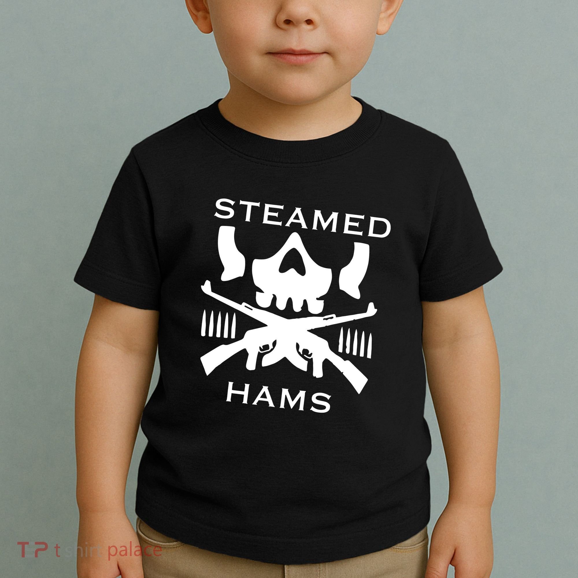 Steamed Hams Skull Guns Toddler T-Shirt