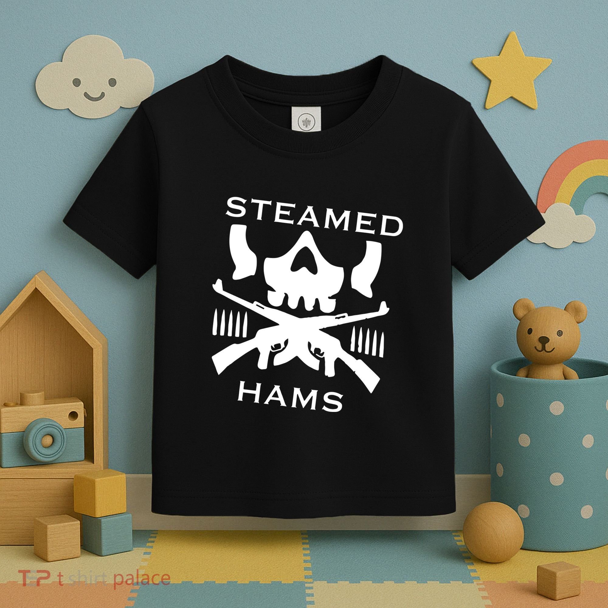 Steamed Hams Skull Guns Toddler T-Shirt