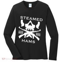 Steamed Hams Skull Guns Women's Long Sleeve Shirt thumb 0