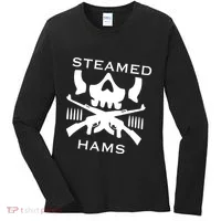 Steamed Hams Skull Guns Women's Long Sleeve Shirt thumb 0