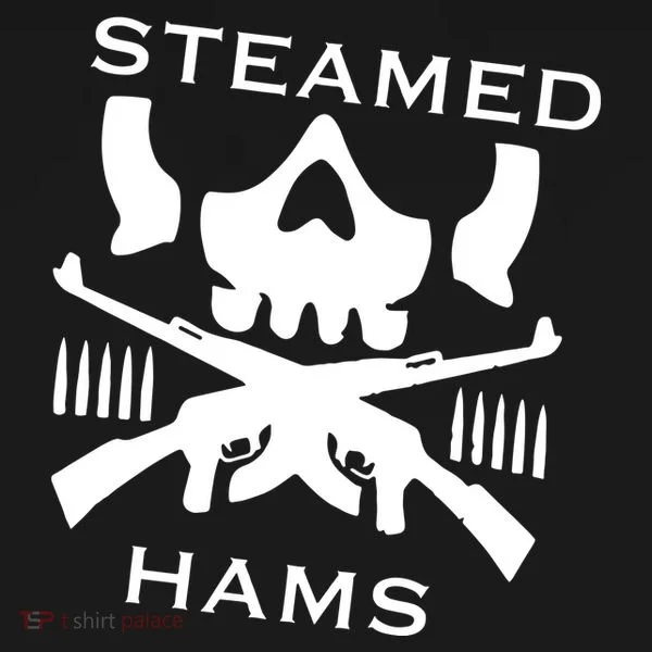 Steamed Hams Skull Guns Women's Long Sleeve Shirt