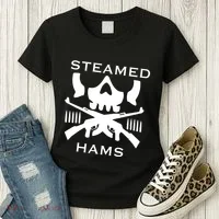 Steamed Hams Skull Guns Women's T-Shirt thumb 3