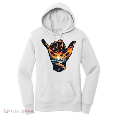 Shaka Hand Sign Aloha Surfing Surf Summer Vacation Beach  Women's Hoodie