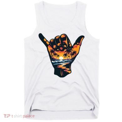 Shaka Hand Sign Aloha Surfing Surf Summer Vacation Beach  Tank Top