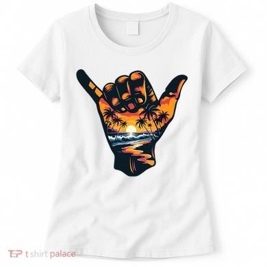 Shaka Hand Sign Aloha Surfing Surf Summer Vacation Beach  Women's T-Shirt