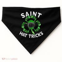 Saint Hattrick St Patrick's Day Hockey Hat Tricks USA-Made Doggie Bandana thumb 0