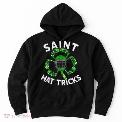 Saint Hattrick St Patrick's Day Hockey Hat Tricks Hoodie