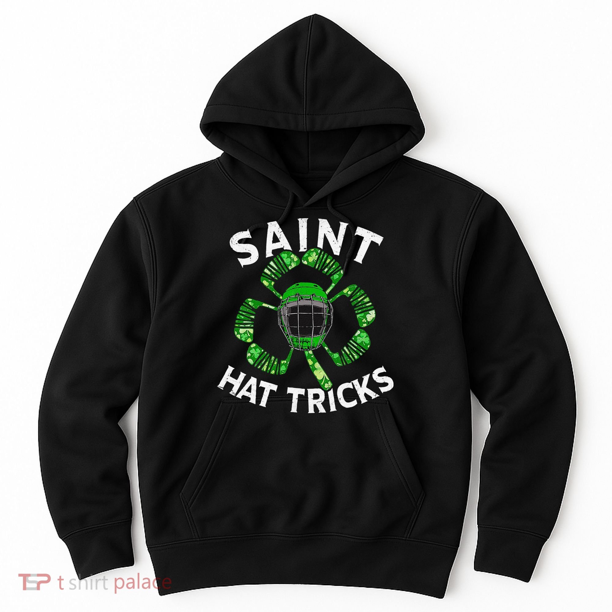 Saint Hattrick St Patrick's Day Hockey Hat Tricks Hoodie