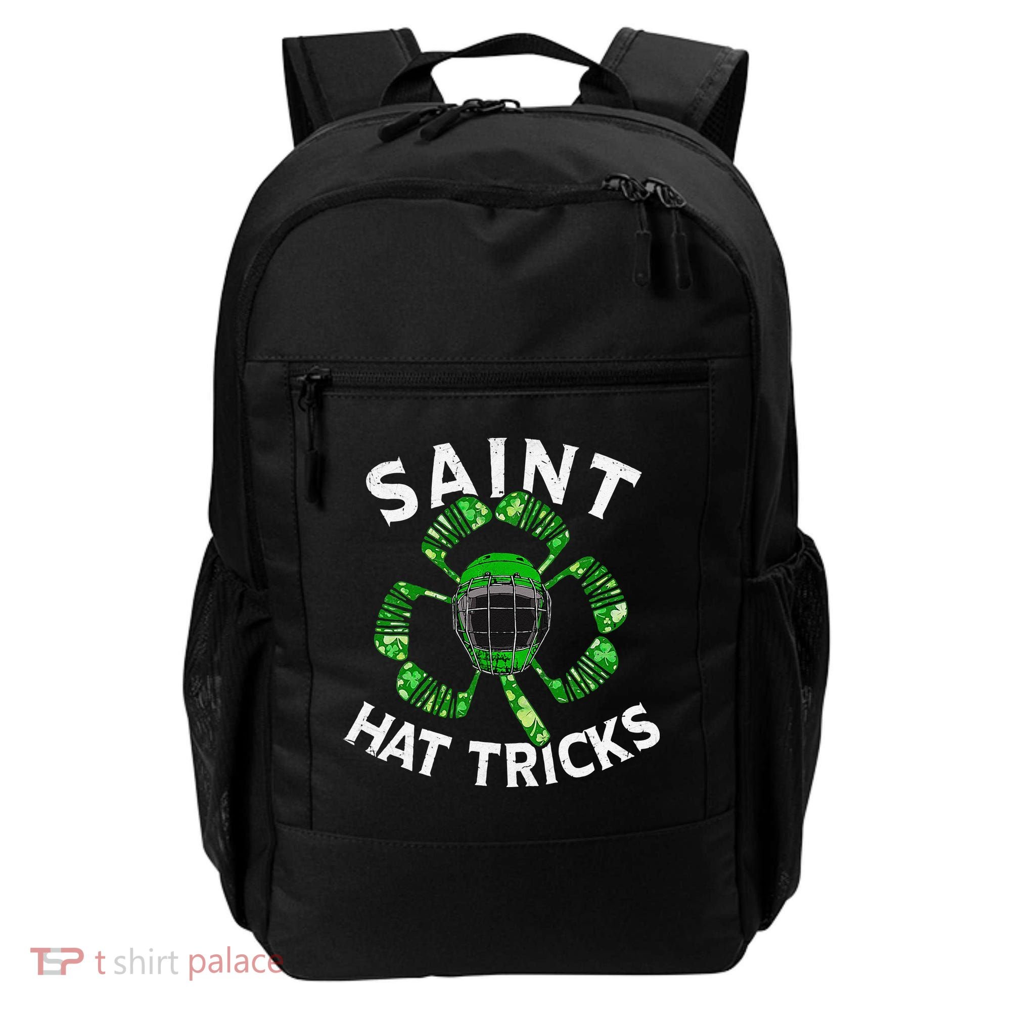 Saint Hattrick St Patrick's Day Hockey Hat Tricks Backpack