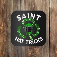 Saint Hattrick St Patrick's Day Hockey Hat Tricks Coaster thumb 0