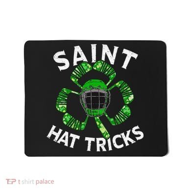 Saint Hattrick St Patrick's Day Hockey Hat Tricks Mousepad