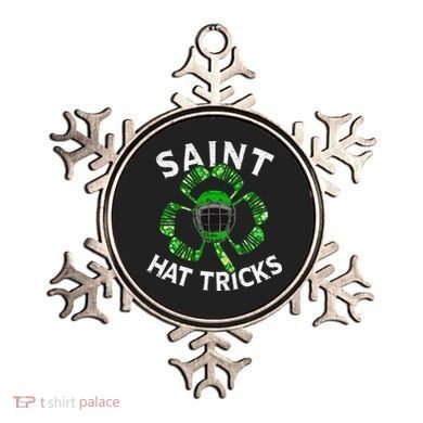 Saint Hattrick St Patrick's Day Hockey Hat Tricks Ornament