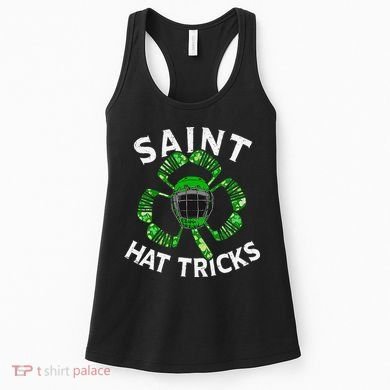 Saint Hattrick St Patrick's Day Hockey Hat Tricks Women's Tank Top