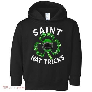 Saint Hattrick St Patrick's Day Hockey Hat Tricks Toddler Hoodie