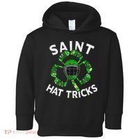 Saint Hattrick St Patrick's Day Hockey Hat Tricks Toddler Hoodie thumb 0