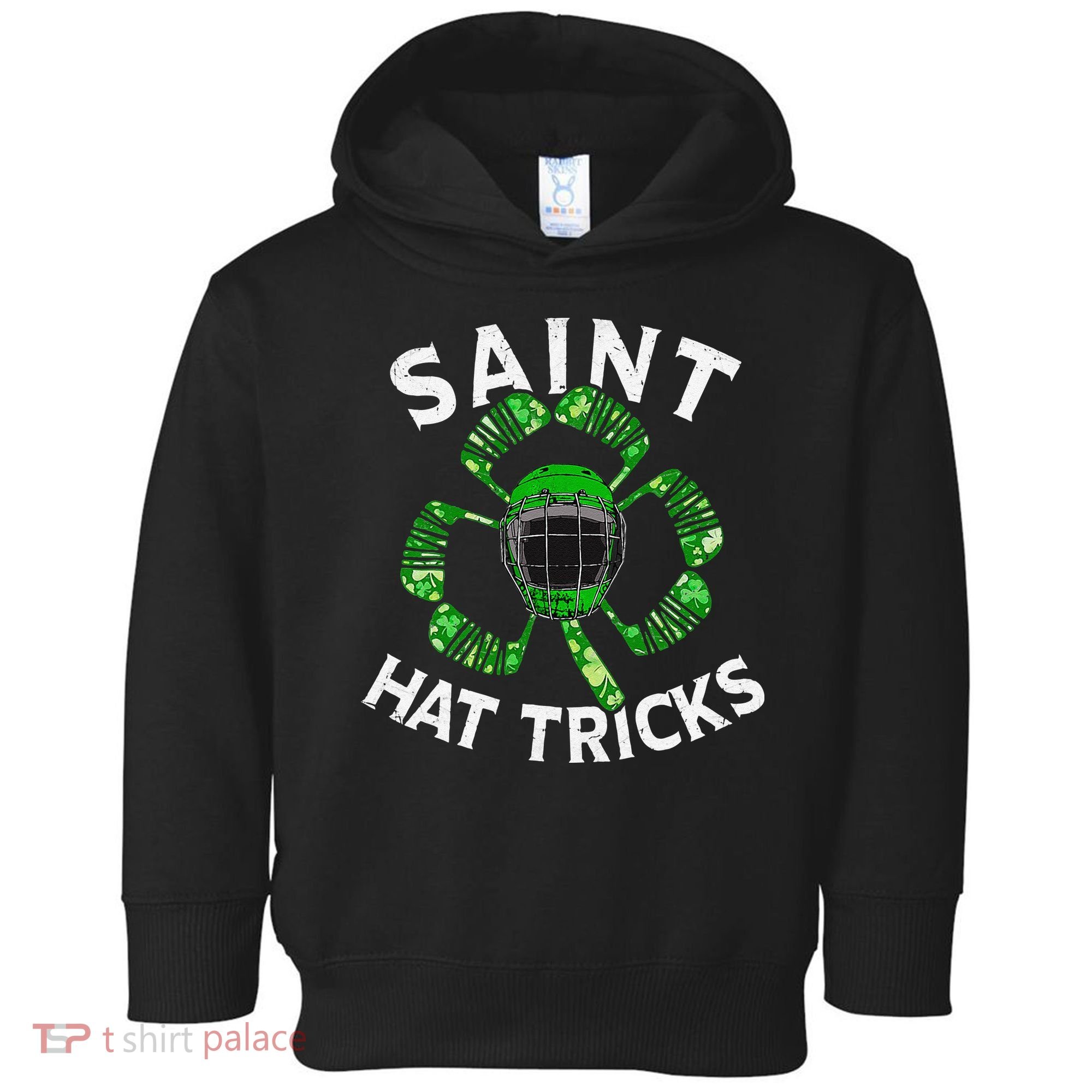Saint Hattrick St Patrick's Day Hockey Hat Tricks Toddler Hoodie