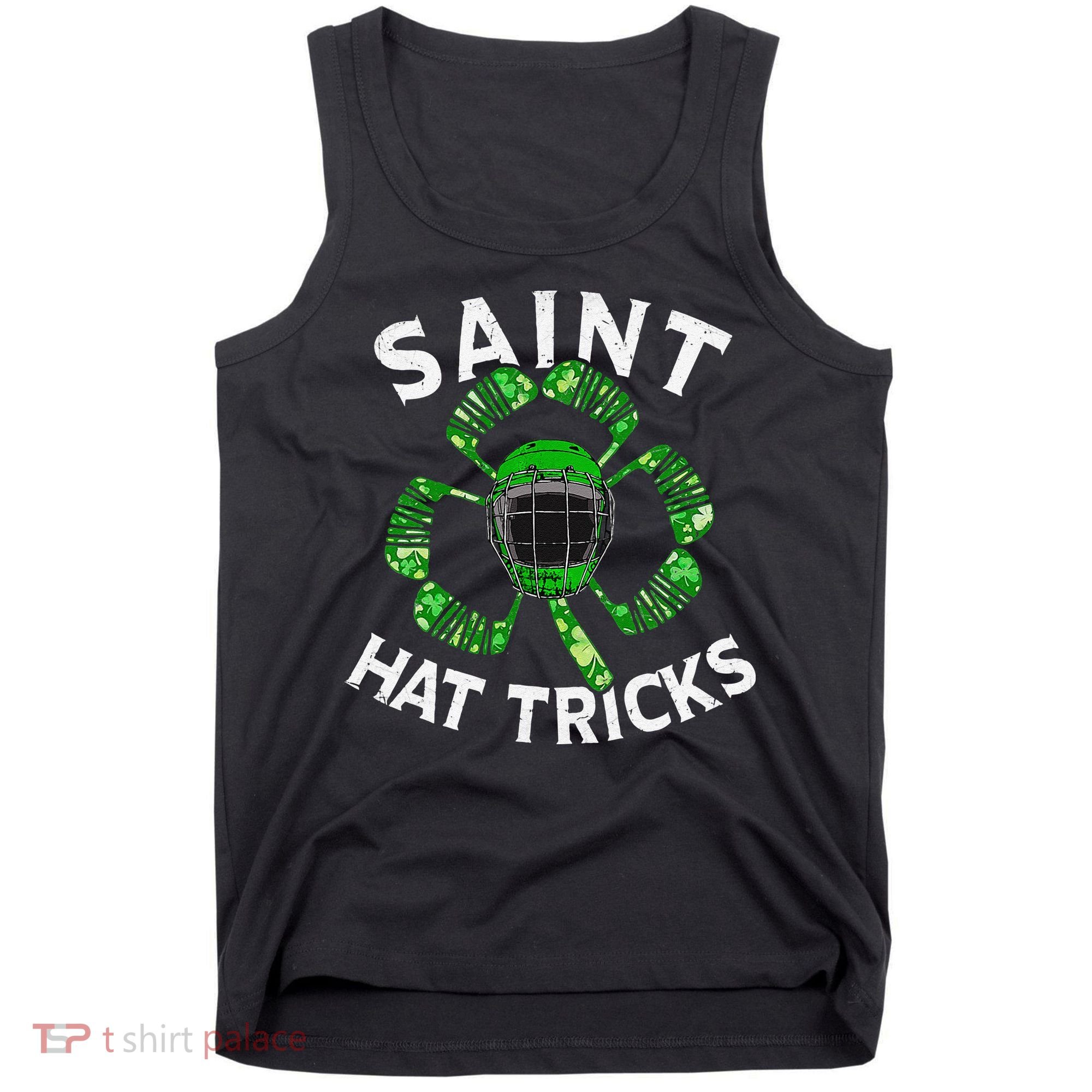 Saint Hattrick St Patrick's Day Hockey Hat Tricks Tank Top