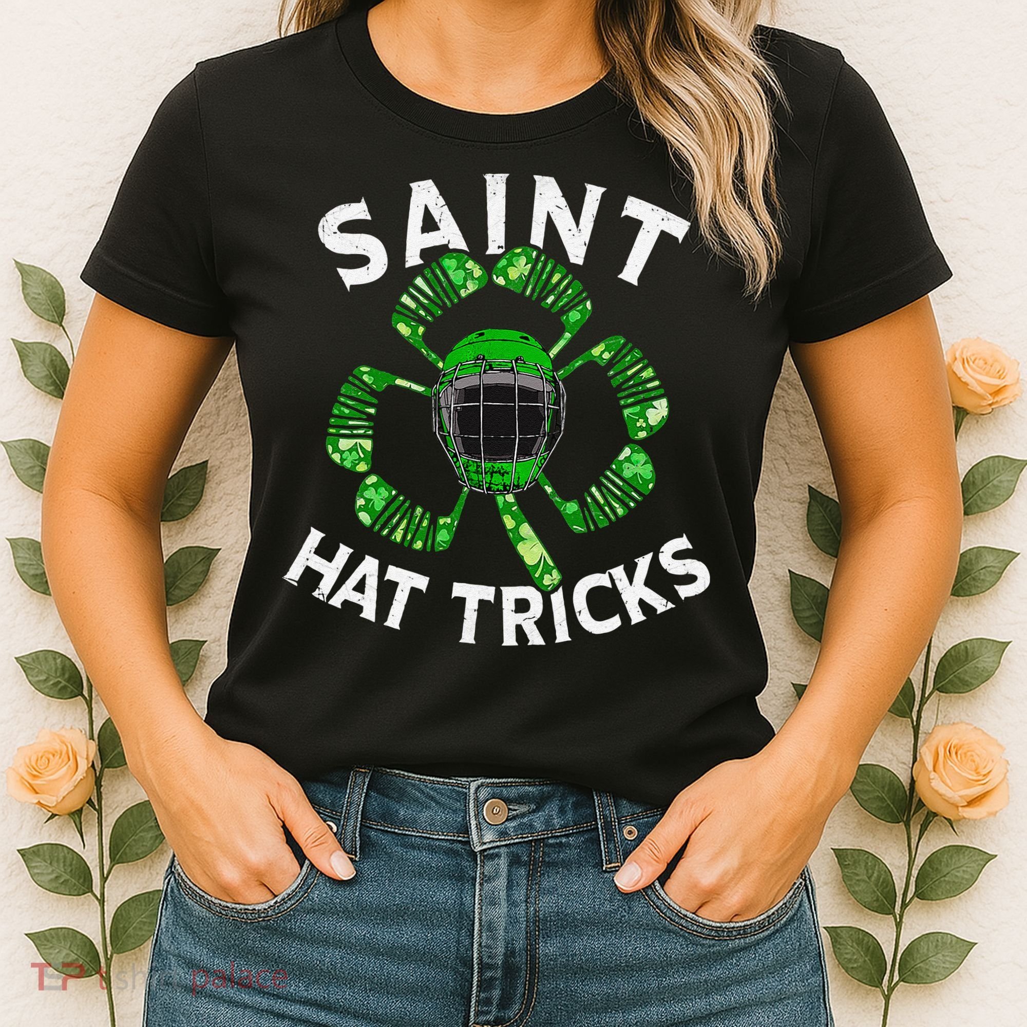 Saint Hattrick St Patrick's Day Hockey Hat Tricks Women's T-Shirt