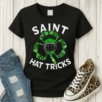 Saint Hattrick St Patrick's Day Hockey Hat Tricks Women's T-Shirt thumb 3