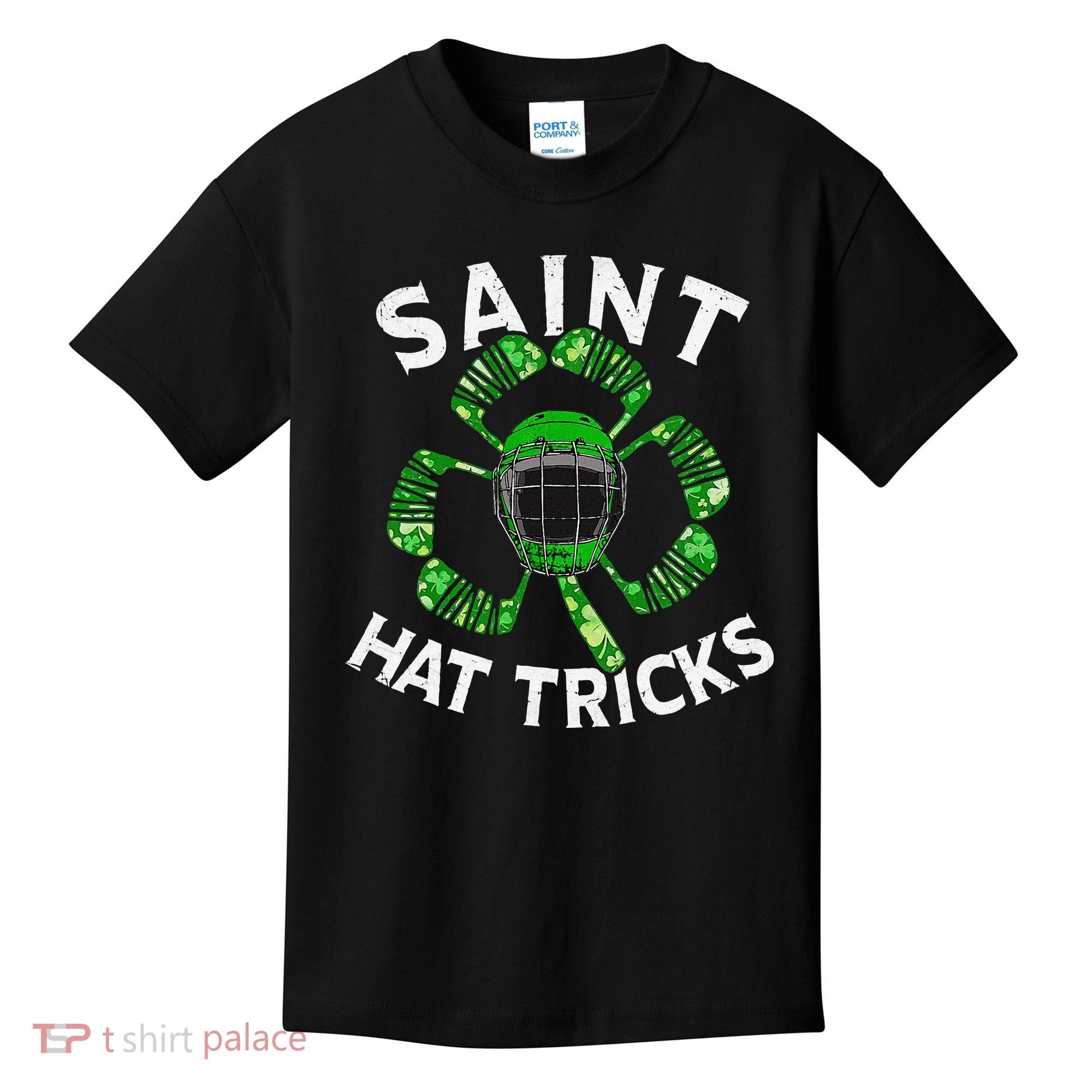 Saint Hattrick St Patrick's Day Hockey Hat Tricks Kids T-Shirt