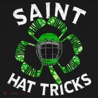 Saint Hattrick St Patrick's Day Hockey Hat Tricks Kids T-Shirt thumb 4