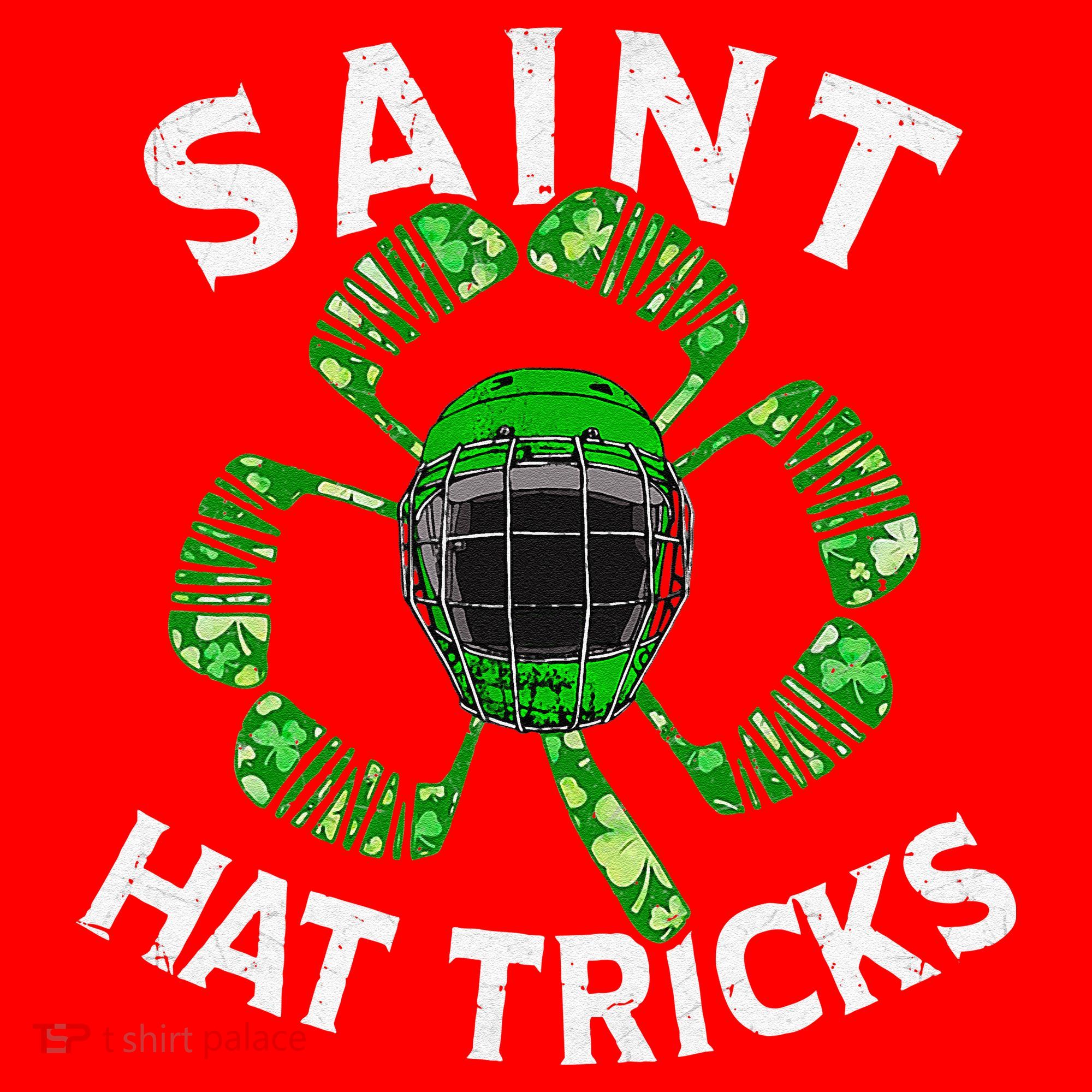 Saint Hattrick St Patrick's Day Hockey Hat Tricks Santa Hat
