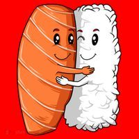 Sushi Hug Sushi Lovers Sushi Hugging Rice Sushi Lovers Gift Santa Hat thumb 1