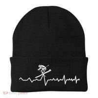 Skier Heartbeat Ski Instructor Winter Sport Skiing Ski Gift Beanie thumb 0