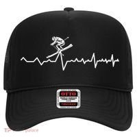 Skier Heartbeat Ski Instructor Winter Sport Skiing Ski Gift Hat thumb 0