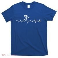 Skier Heartbeat Ski Instructor Winter Sport Skiing Ski Gift T-Shirt thumb 0