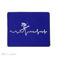 Skier Heartbeat Ski Instructor Winter Sport Skiing Ski Gift Mousepad thumb 0