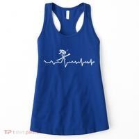 Skier Heartbeat Ski Instructor Winter Sport Skiing Ski Gift Women's Tank Top thumb 0