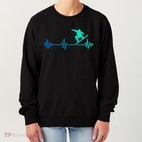 Snowboarder Heartbeat Snowboarding Skiing Gift Women's Sweatshirt thumb 0