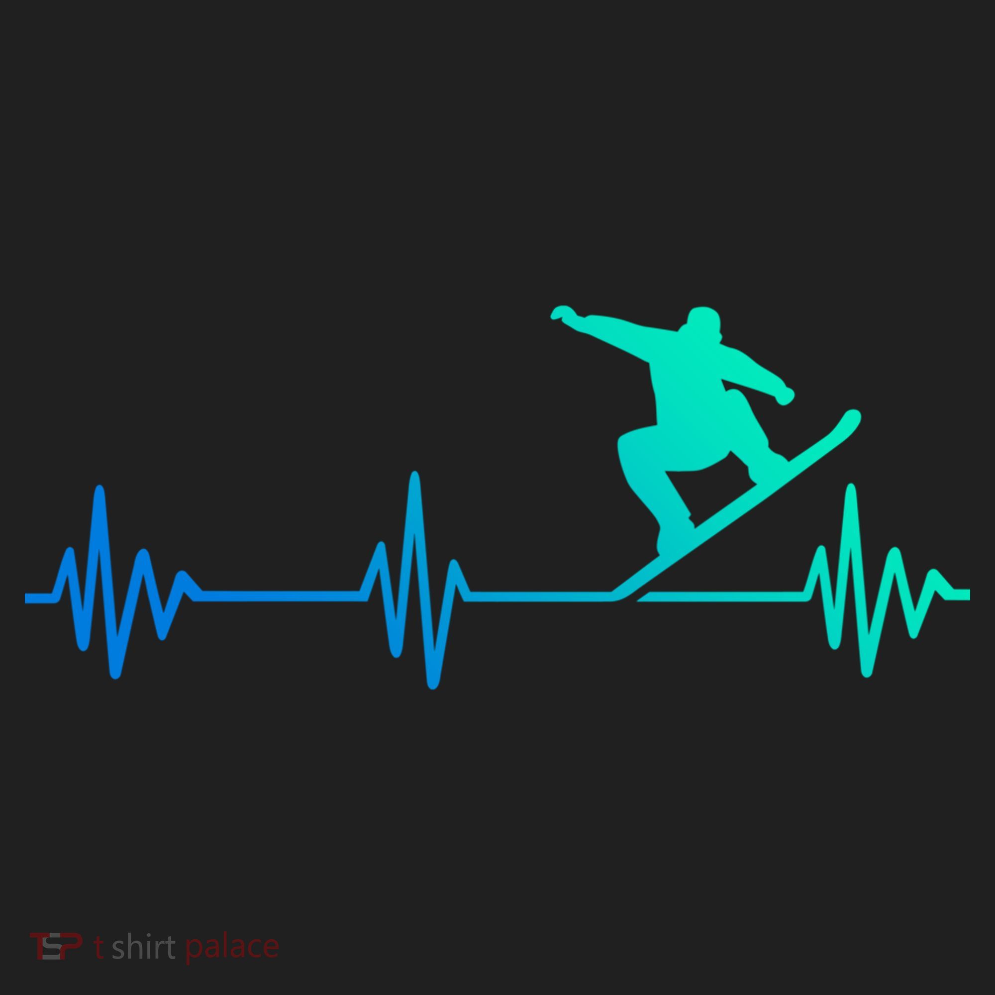 Snowboarder Heartbeat Snowboarding Skiing Gift Women's Sweatshirt