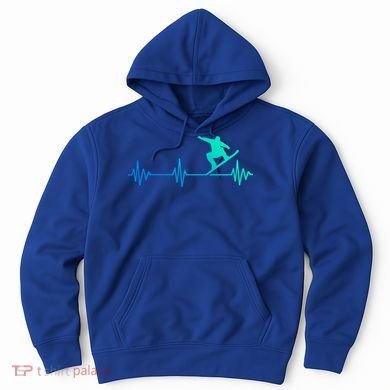 Snowboarder Heartbeat Snowboarding Skiing Gift Hoodie
