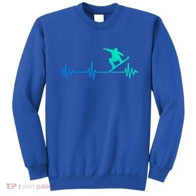 Snowboarder Heartbeat Snowboarding Skiing Gift Sweatshirt