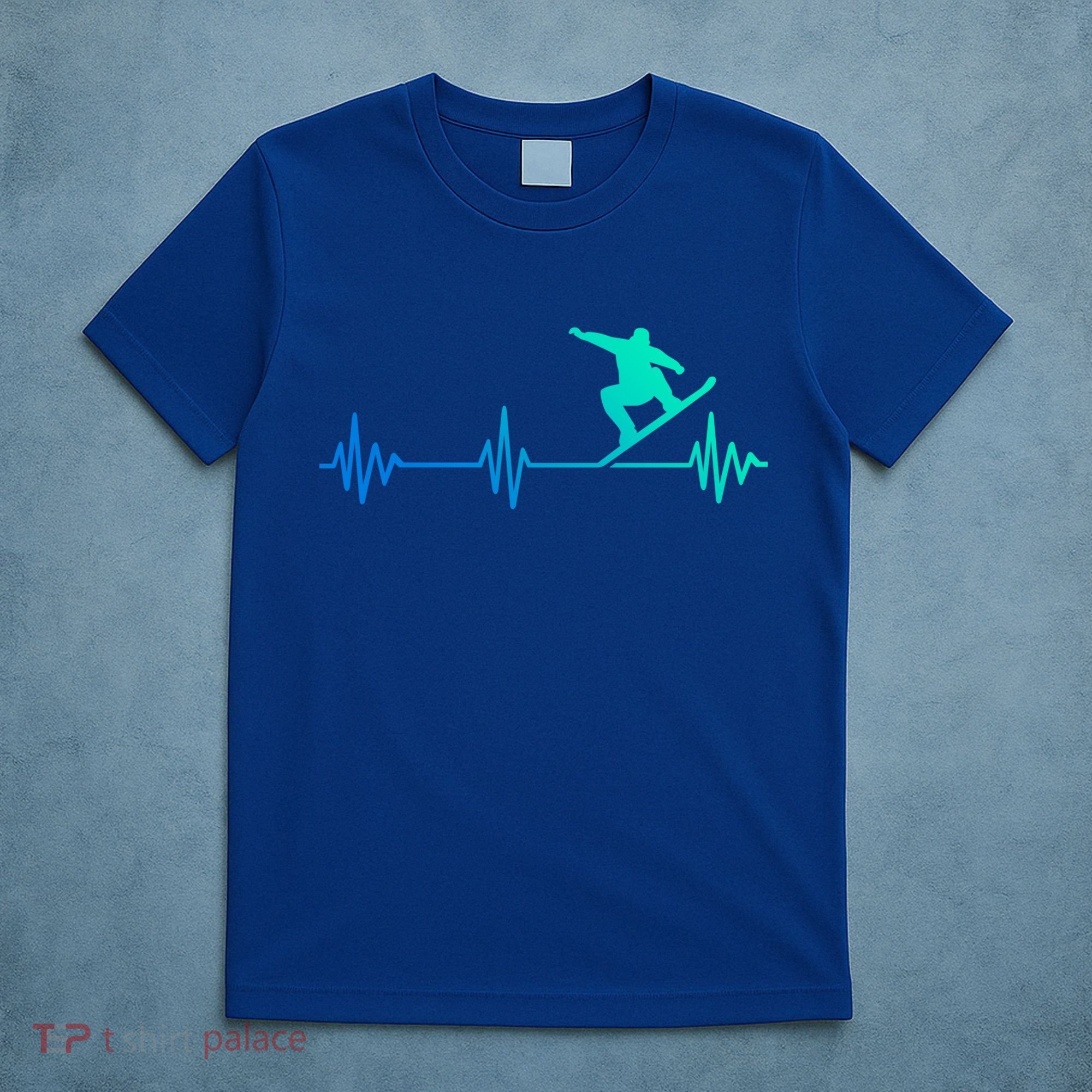 Snowboarder Heartbeat Snowboarding Skiing Gift T-Shirt