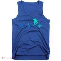 Snowboarder Heartbeat Snowboarding Skiing Gift Tank Top thumb 0