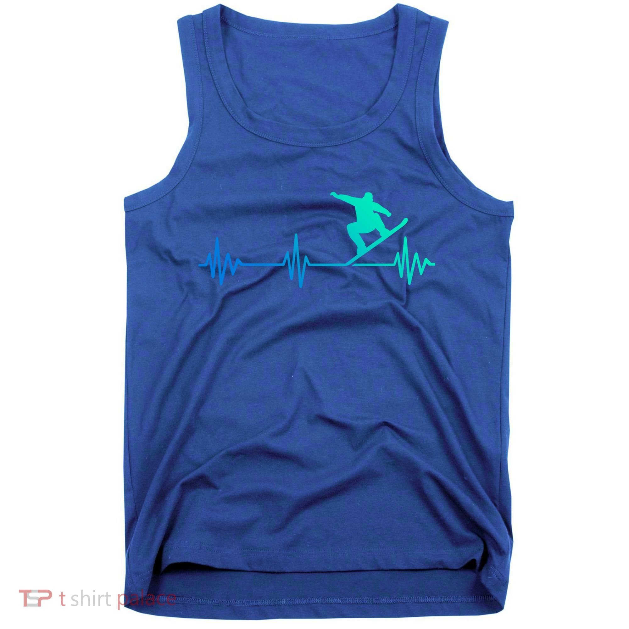 Snowboarder Heartbeat Snowboarding Skiing Gift Tank Top