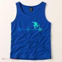 Snowboarder Heartbeat Snowboarding Skiing Gift Tank Top thumb 2