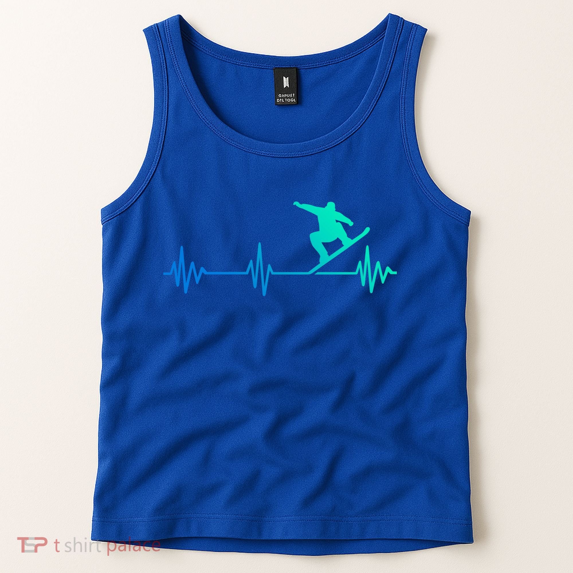 Snowboarder Heartbeat Snowboarding Skiing Gift Tank Top