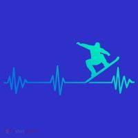 Snowboarder Heartbeat Snowboarding Skiing Gift Women's Long Sleeve Shirt thumb 2