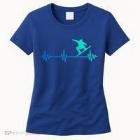 Snowboarder Heartbeat Snowboarding Skiing Gift Women's T-Shirt thumb 0