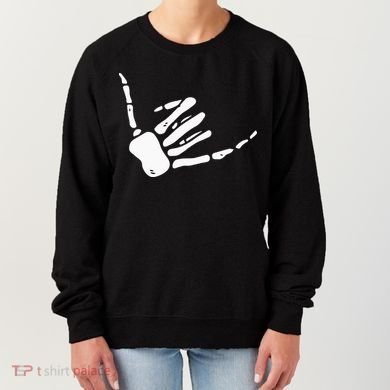 Skeleton Hand Shaka Sign Hang Loose Bones Women's Sweatshirt