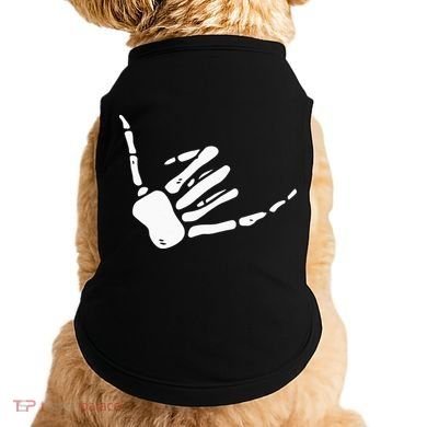 Skeleton Hand Shaka Sign Hang Loose Bones Doggie Tank