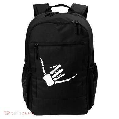 Skeleton Hand Shaka Sign Hang Loose Bones Backpack